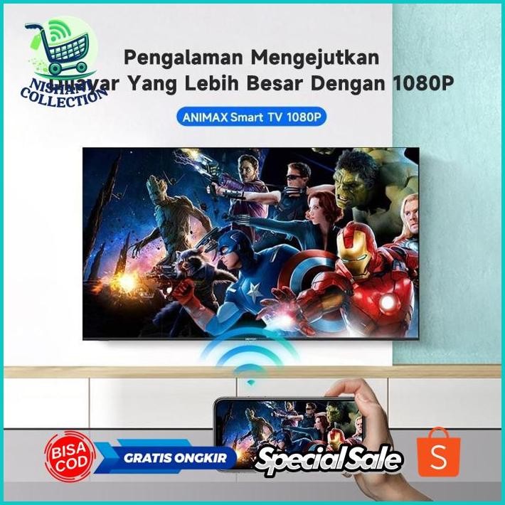 Beli Lokal Er-87 Animax Smart Tv 32/43/50 Inch Tv Digital Android 14.0  Televisi [Garansi 3 Tahun ] 