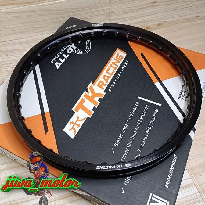 velg TK racing ring 17 140 warna hitam dan silver
