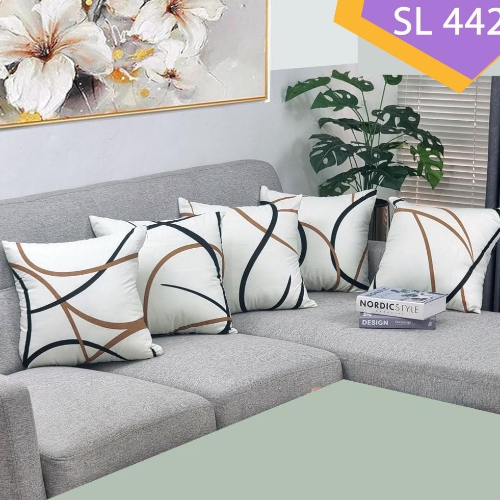 AVACIE - SET SARUNG BANTAL SOFA 45X45 ( 5 SARUNG  )TERLARIS