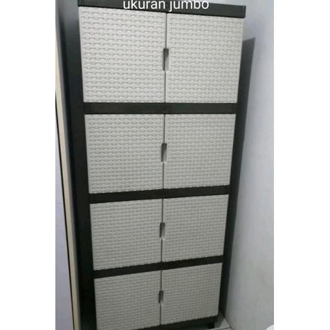 LEMARI PLASTIK JUMBO 4 SUSUN /  LEMARI PLASTIK PUTIH JUMBO 4 SUSUN  3 SUSUN 5 SUSUN