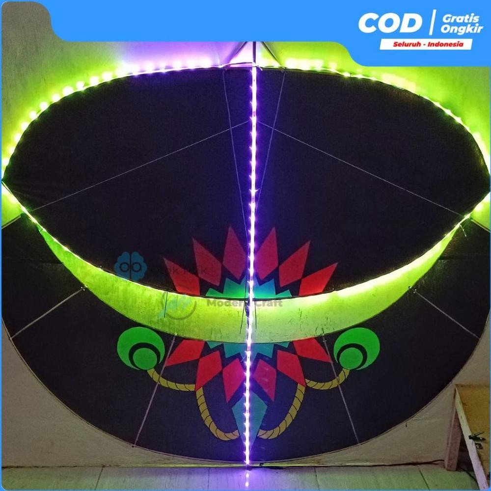 [Kecil Lampu Layang-Layangan Led Strip Running Dobel Batre Cas  Dengan Sensor Vahaya-Otakatik_Electr