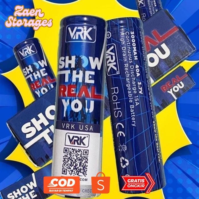 GA24 gh-67 sa-324 BATERAI VRK BIRU 18650 3000MAH ORIGINAL AUTHENTIC Murah Viral Premium