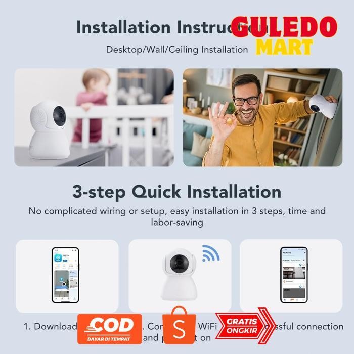 uy-23 Ah67 ew-45 CCTV V380 pro Mini Smart Indoor 360? HD 1080P 8MP PTZ Camera IP Camera with Automat