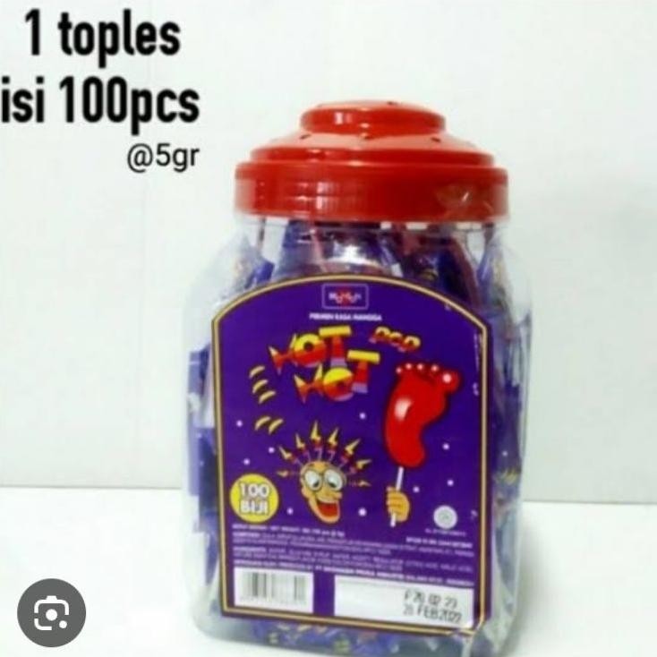 Permen Kaki Merah 1 Toples 100 Pcs