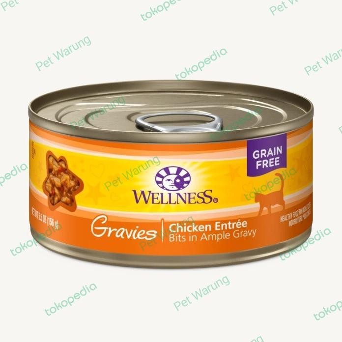 Wellness Gravies Chicken Dinner Wet Cat Food Grain Free Makanan Kucing