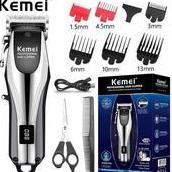 Kemei KM-2619 Professional Hair Cliper Display LCD Hair Clipper Elektrik Cukur Mesin Silver Sisir - 