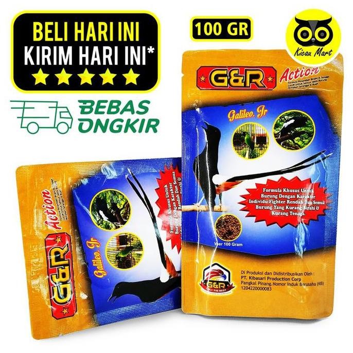 best produk] Gnr action galileo voer pur kibasari pakan makanan burung full fighter