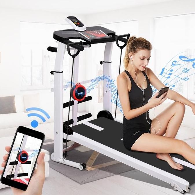Treadmill Manual Multifungsi Lipat Alat Fitness Treadmill Yang Tidak Mengkonsumsi Baterai Super Mura