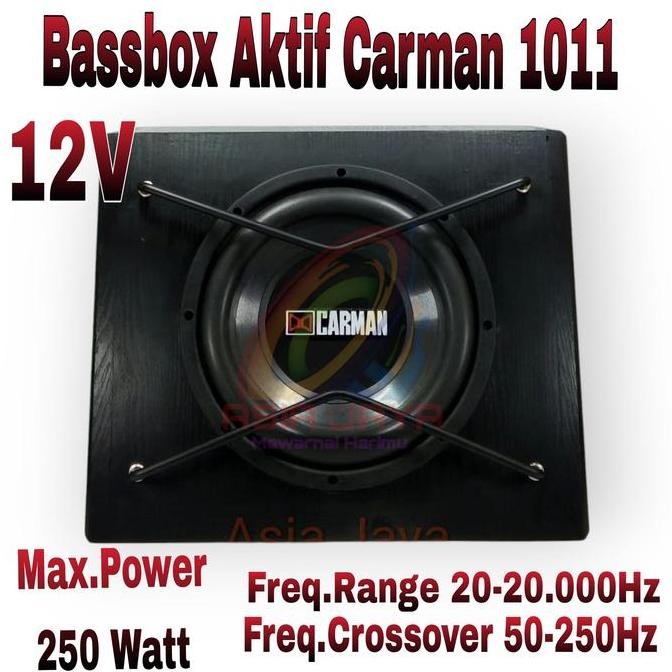 Asia Jaya Bassbox Subwoofer Aktif Mobil 10 Inch Carman Cm 1011 Sub Woofer Active 10In Car
