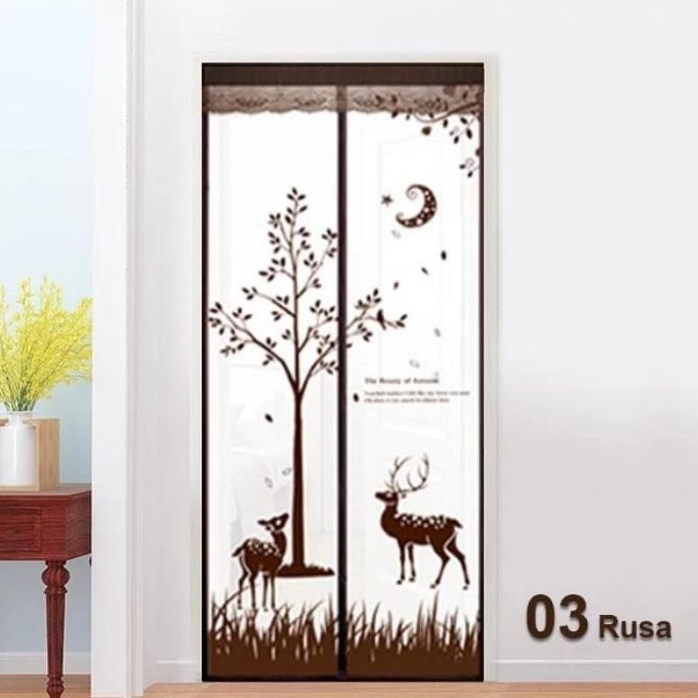 02 Tirai Ruangan AC Tirai Pintu Magnet Pelastik Khusus Ruangan Ber AC