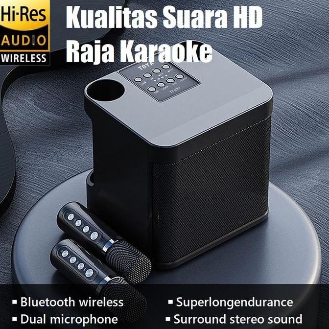 Mini Speaker Karaoke Bluetooth Mic Wireless Rumah Mic Anak Untuk Karaoke Speaker (Dapat Terhubung Ke