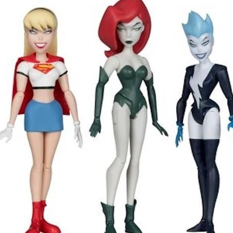 READY ORIGINL PROMO  MCFARLANE TOYS THE NEW BATMAN ADVENTURES POISON IVY LIVE WIRE SUPERGIRL
