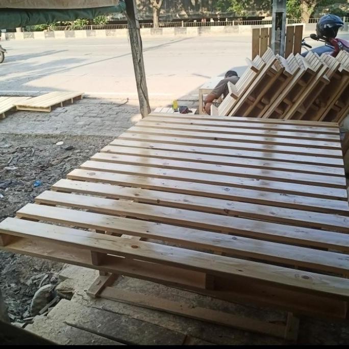 NEW - dipan kayu jati Belanda 100x180x12 vernish