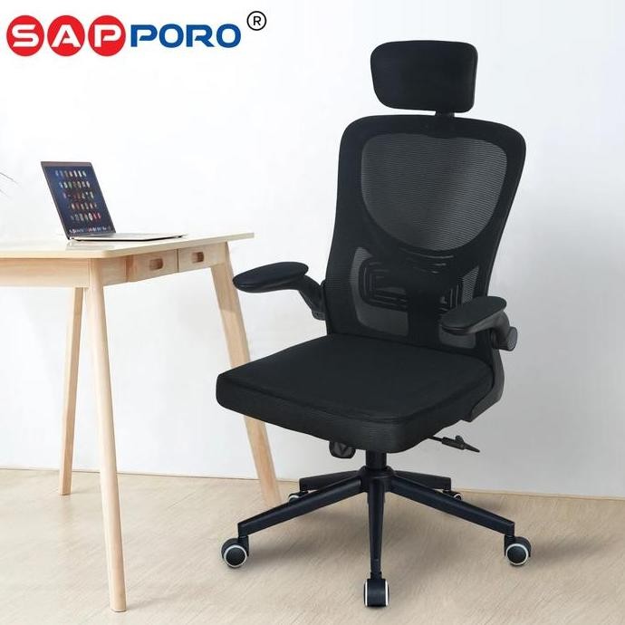 TERBARU - SAPPORO LEICESTER - Kursi kantor | Kursi Jaring | Office Chair Plastik Sandaran