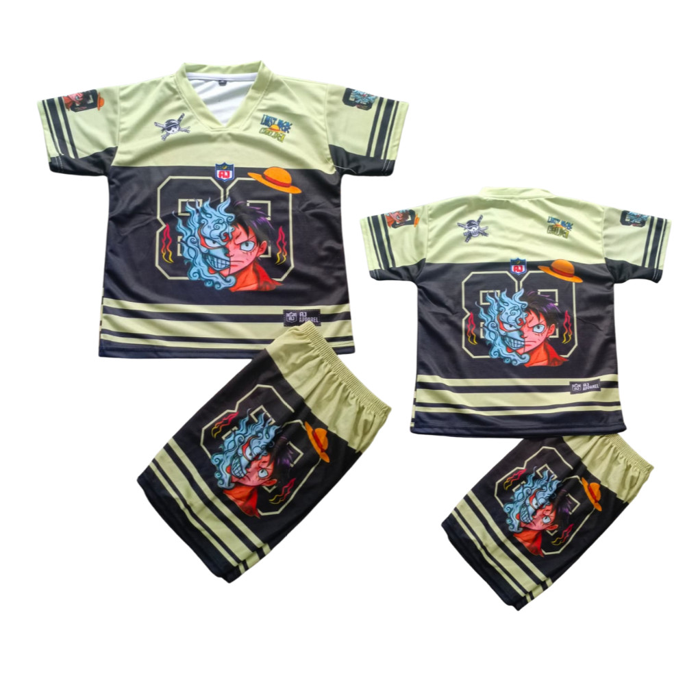 Jersey Anak Vintage OnePiece Baseball 7-10 Thn/ baju setelan baseball angka 88 anak laki laki