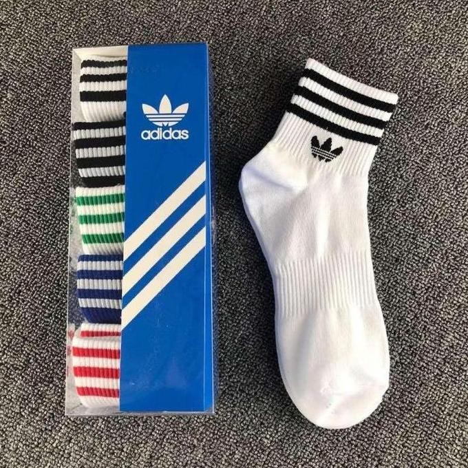 Adidas Ankle Socks Kaos Kaki Pria Wanita Pendek Tebal Mata Kaki Hitam