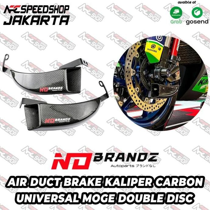 Pendingin Kaliper Nobrandz Air Duct Brake Cooler Carbon Kevlar No Brandz Universal Moge Double Disc 