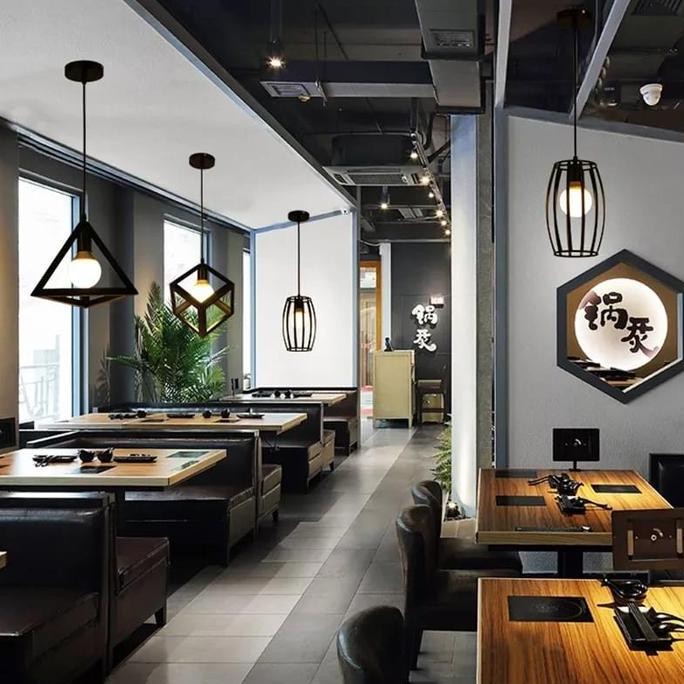 LAMPU HIAS LED GANTUNG ESTETIK / LAMPU GANTUNG / LAMPU HIAS Bohlam Besi Cafe