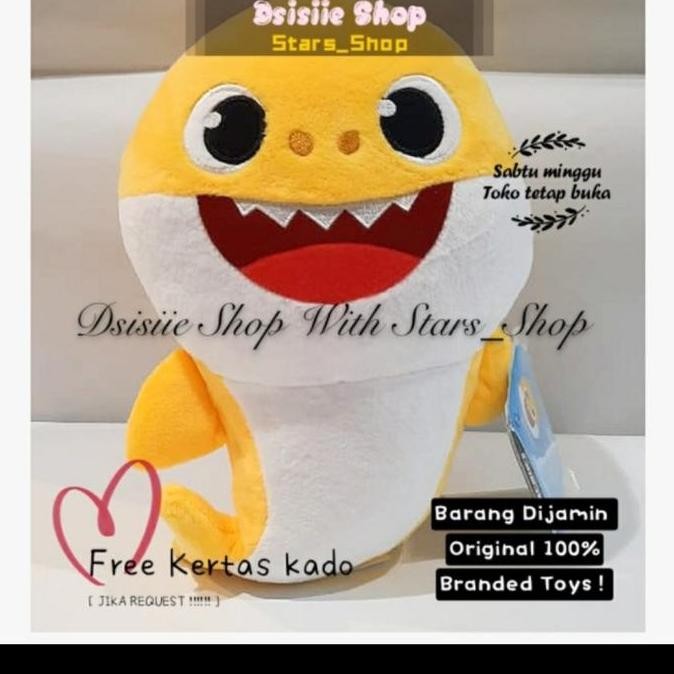 Pinkfong Baby Shark Doll With Music Original / Boneka Baby Shark Musik