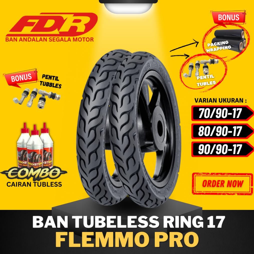 [READY COD] BAN FDR FLEMMO PRO RING 17 / BAN FDR TUBELESS TUBLES RING 17 ( 70/90-17 / 80/90-17 / 90/
