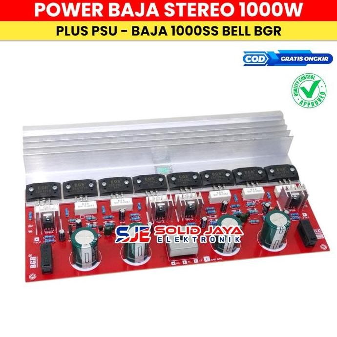 Kit Power Stereo Baja 1000W Tr Sanken Ii Plus Psu Elco Dioda Power Audio Amplifier Ampli Baja 1000Ss