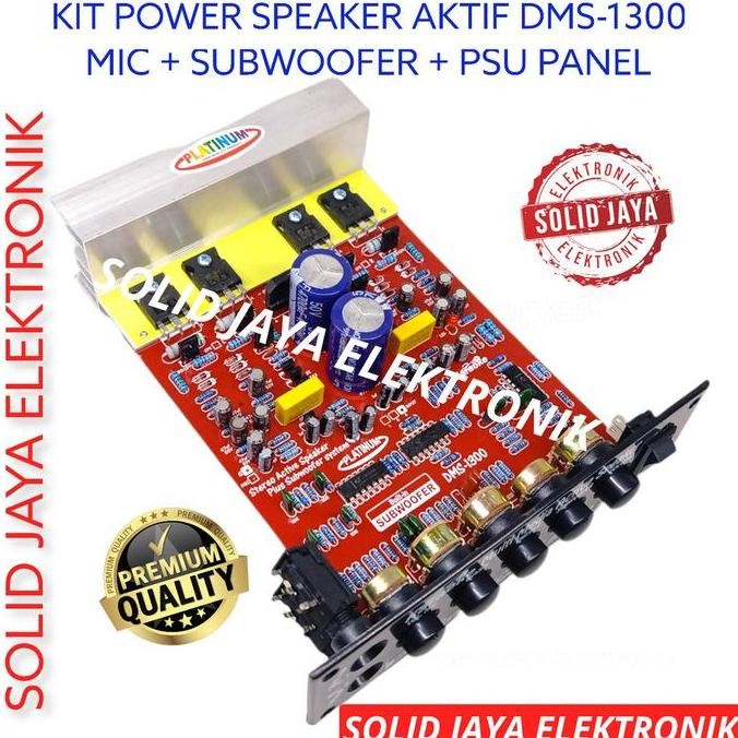Kit Power Speaker Aktif 150W Stereo Dms-1300 Mic Subwoofer Karaoke Sub Dms1300 Dms 1300 Hi Fi Active