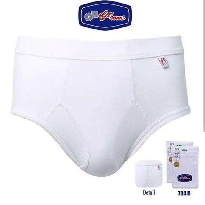 Promo 3Pcs Celana Dalam Gt Man Putih [704 B]/Celana Dalam Gt Man Pria/Cd COD