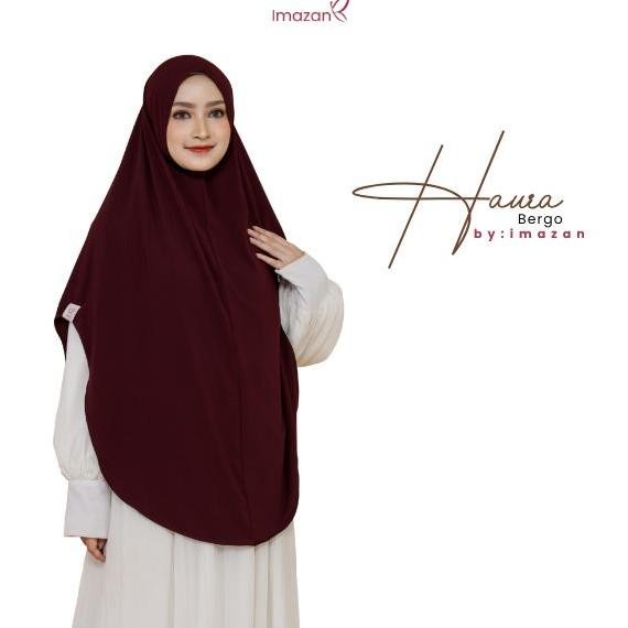 Promo IMAZAN Hijab Syari Jersey Korea Non Pet Khimar Syari Haura Series Jilbab Instan Ukuran Standar