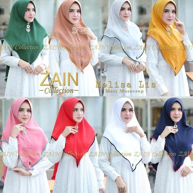 Promo Jilbab Instan Syari Melisa Lis Bahan Moscrep Ori Zain Collection COD