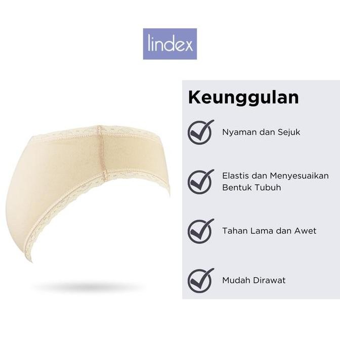 Promo Lindex Panty Mini 63 - Celana Dalam Wanita  isi 3 Pcs Berkualitas SALE COD