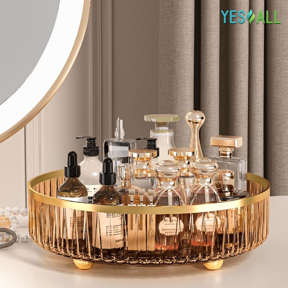 New YESALL Rak Kosmetik Aesthetic - Tempat Make Up Putar Rak Minum SNX008001 .,