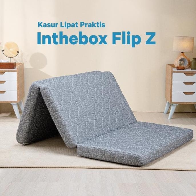 Kasur Lipat Lantai IN THE BOX Flip Z - Gratis Bantal & Tas Kasur Lipat