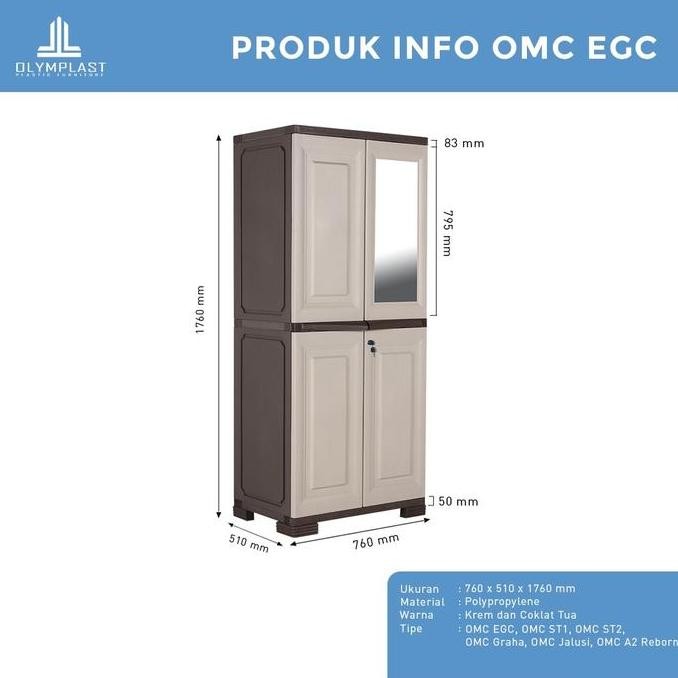PROMO Lemari plastik pintu kaca Olymplast - Bandung area only