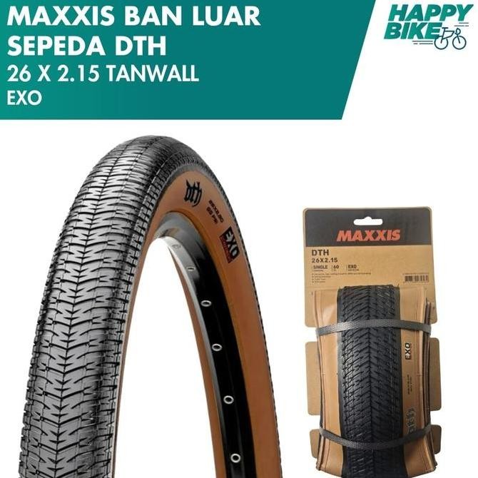 Maxxis Ban Luar Sepeda Dth Tanwall Skinwall 26 X 2.15 Exo 60 Tpi Bicycle Outer Tires Mtb Cross Count