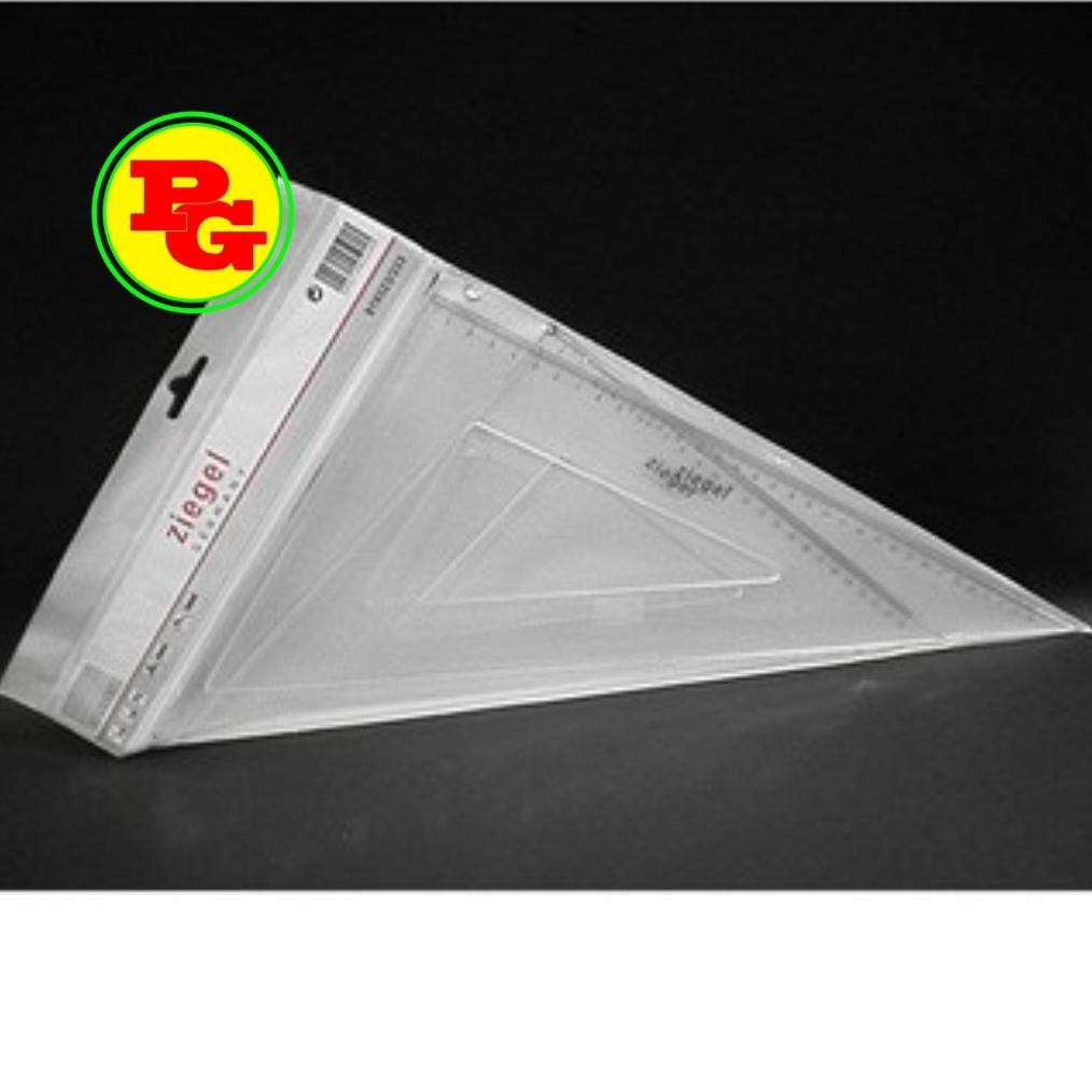 PENGGARIS SEGITIGA ZIEGEL ROTRING  / SEGITIGA BESAR /ALPHAGRAPH NO 12  23CM/33CM