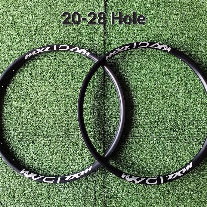 TERBARU Rims Velg Sepeda MXL DX24 20" Inch Murni 406 Disc Alloy 20-28 Hole Double Wall Black New PRO