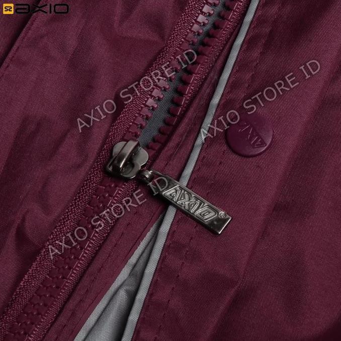 Jas Hujan Axio Jumbo Merah Maroon Original Waterproof [terbaik]