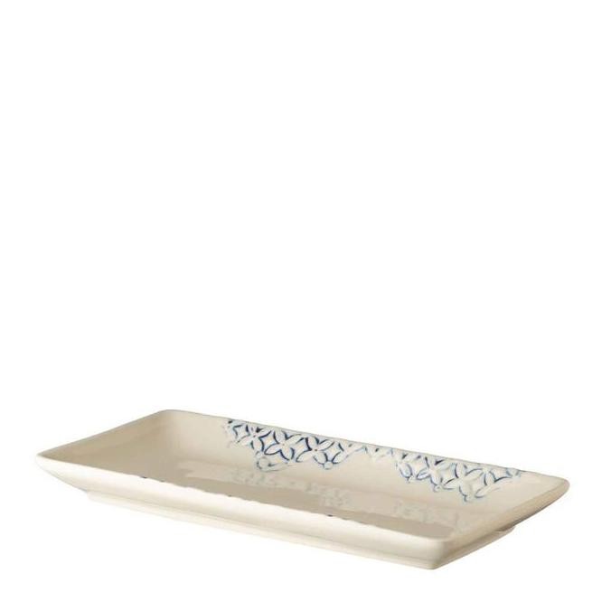 Premium Salad Plate / Piring Salad Jenggala Batik Kawung 23 x 11 x 2 cm Putih Promo