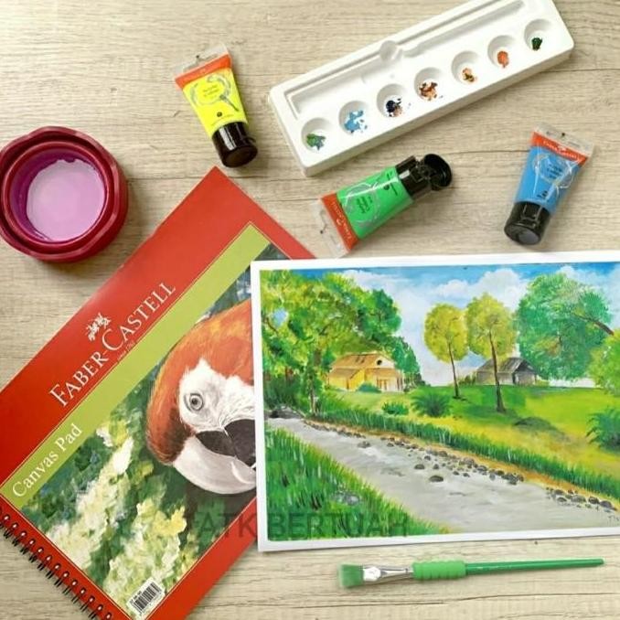FABER CASTELL CANVAS PAD BUKU GAMBAR LUKIS SKETSA REZ