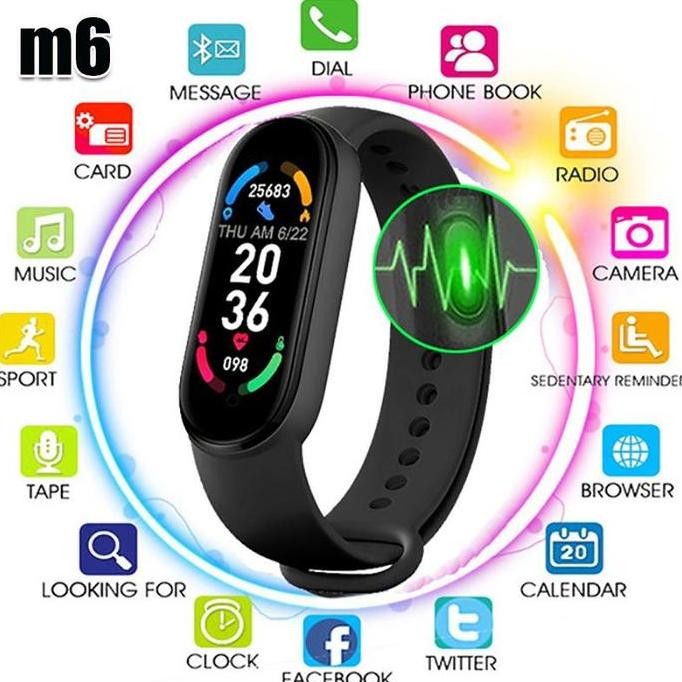 Gelang Pintar Mi Band Smartwatch Smart Bracelet Jam Tangan Pinter