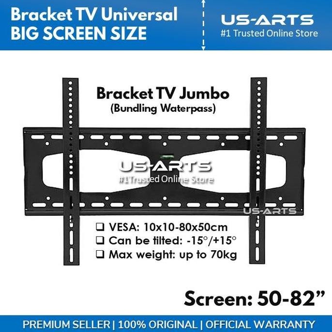 TERBARU Bracket/Braket TV 82 80 77 75 70 65 55 Inch TV Size Besar HOT SALE