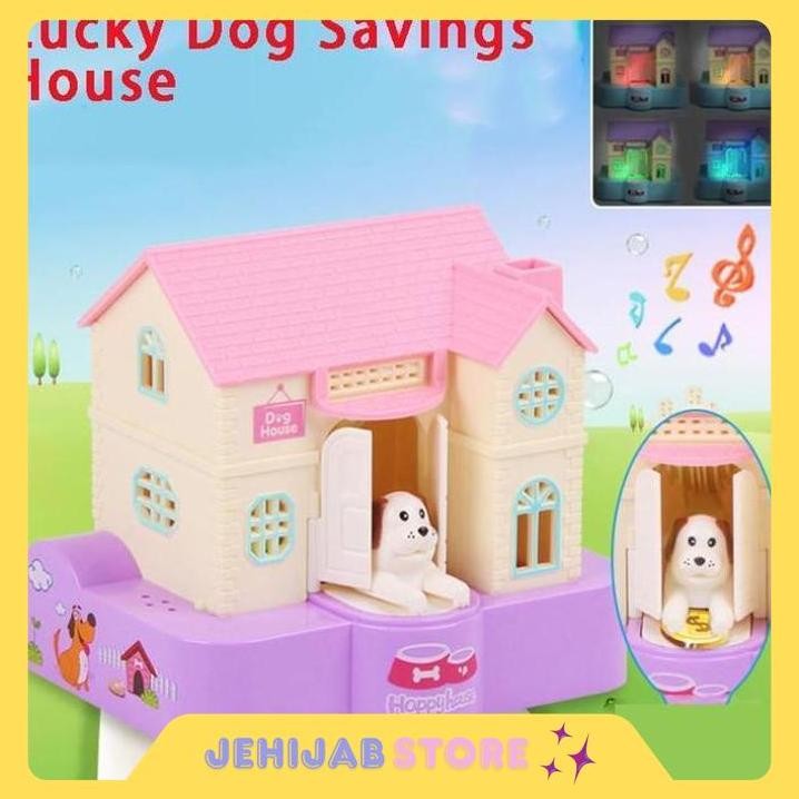 DOG HOUSE PIGGY BANK CELENGAN KOIN BENTUK RUMAH ANJING MAINAN COIN BY JEHIJABSTORE TERMURAH
