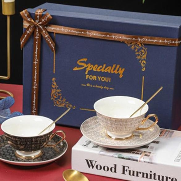 Hampers Tea Set Cangkir Lebaran Natal Imlek Tahun Baru Idul Fotri Ramadhan Eid Mub Teacup Cup Teh Ko