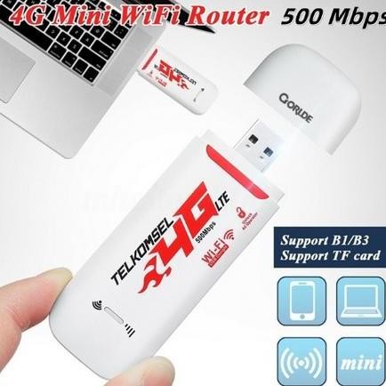 DT12 >> Modem Wifi Telkomsel Wireless 4G LTE 500 Mbps USB Support Semua All Operator Sim Card Portab