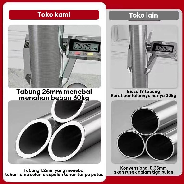 Jemuran Baju Besi Stainless 200CM Jemuran Baju Outdoor Jemuran Gantungan Baju Besi Panjang