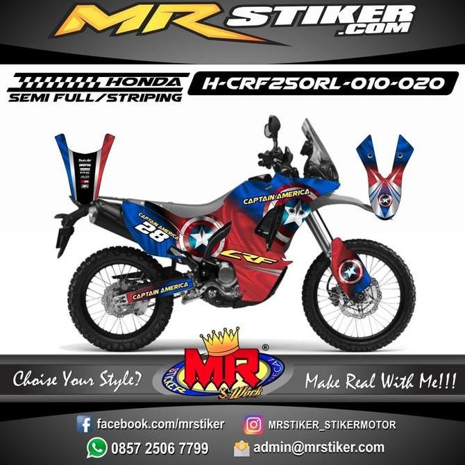 Stiker motor decal Honda CRF 250 Rally Grade Premium Original