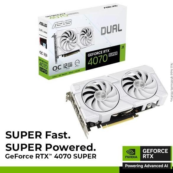 NEW ASUS DUAL RTX 4070 SUPER 12GB OC EVO WHITE GDDR6X RTX4070 4070S 12G VGA NVIDIA