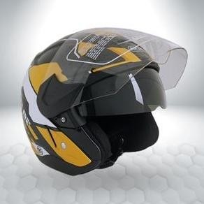 Helm Half Face Marzano - Prime Stripe Orange Black