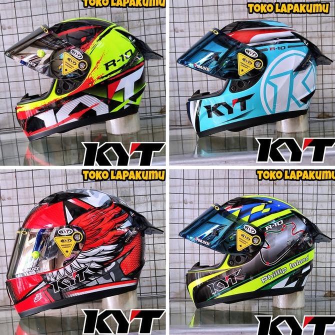 Helm Full Face Kyt R10 Paket Ganteng