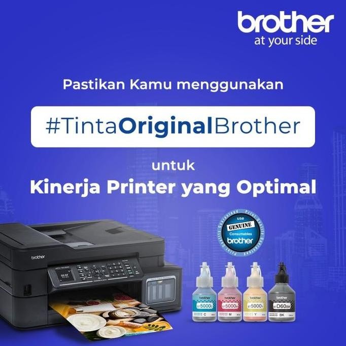 DV17 >> BROTHER Tinta Botol BT-5000C | BT5000C | BT5000 CYAN Biru - Ink Refill ORIGINAL - For Printe